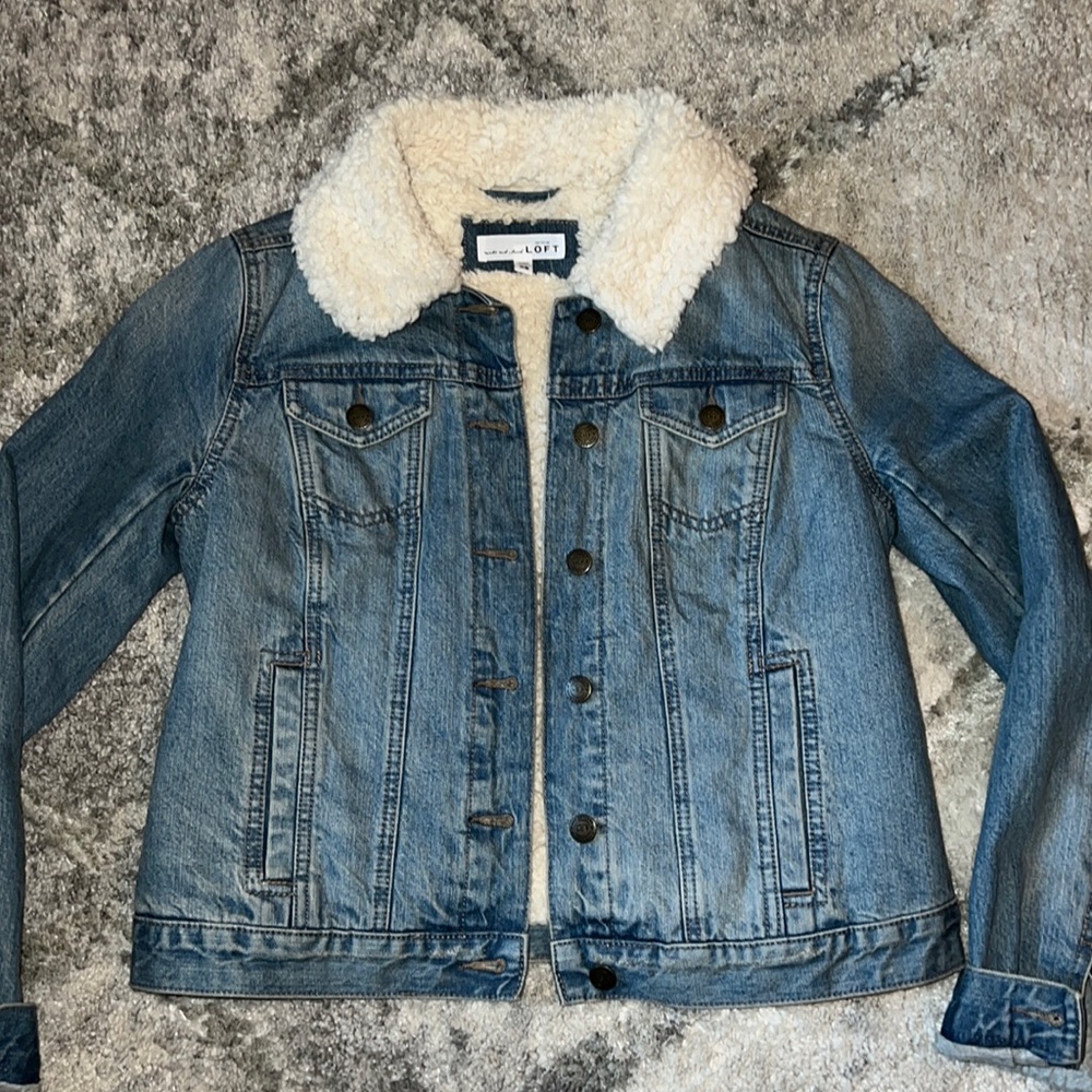 Loft Sherpa Lined Denim Jacket
